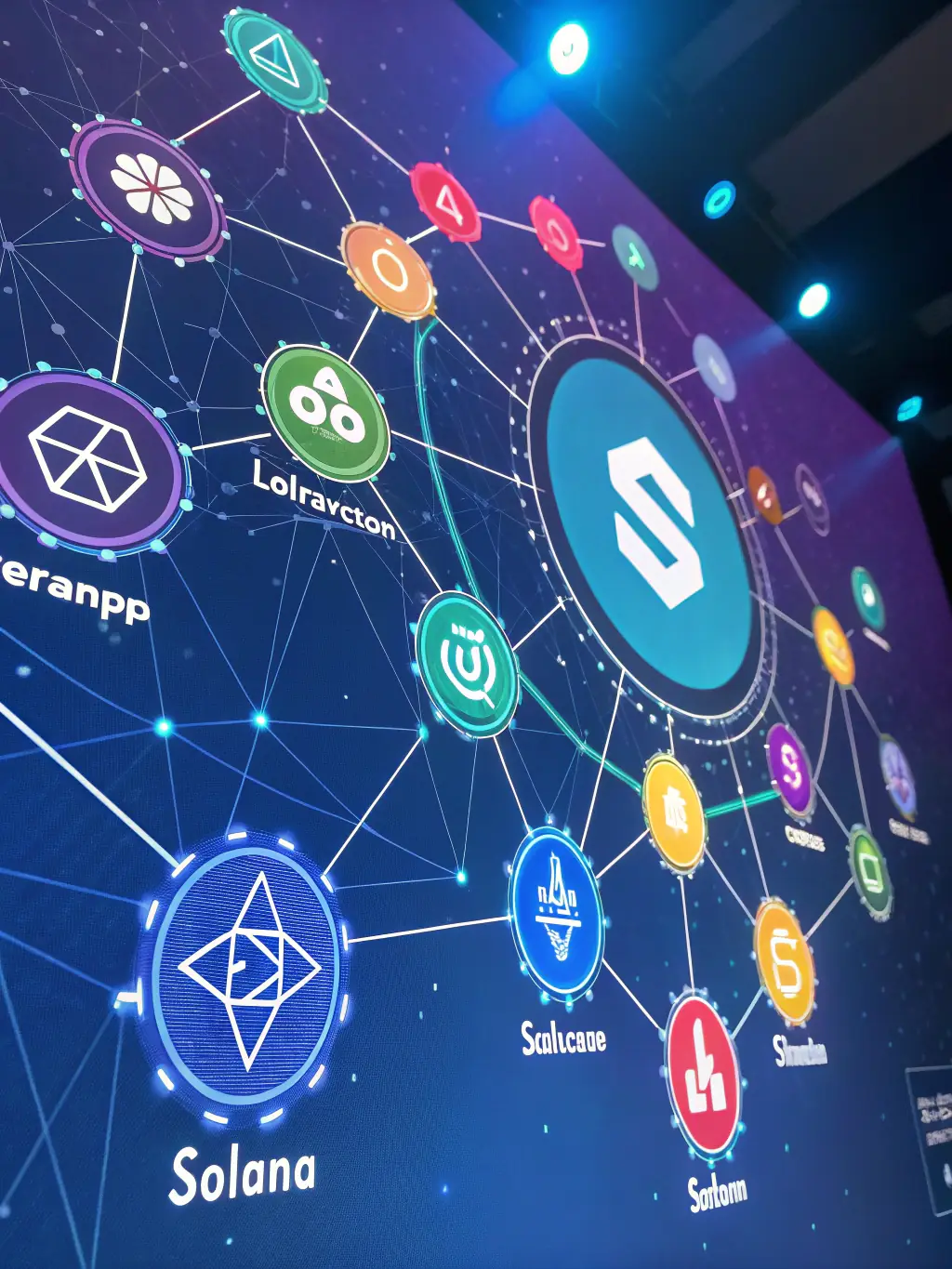 A collage showcasing various DeFi, NFT, and GameFi applications built on the Solana blockchain.