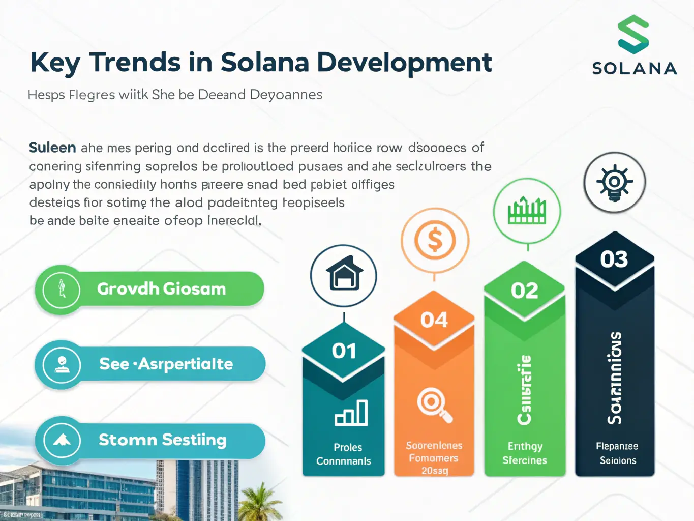 A dynamic graph illustrating the growth of the DeFi, NFT, and GameFi sectors within the Solana ecosystem, highlighting the diverse investment opportunities available.